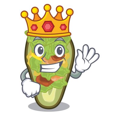 Kral maskot şeklinde avokado dolması