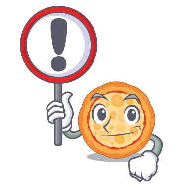 Çizgi film tahtasında servis edilen peynirli pizzayla