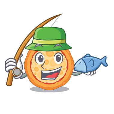 Karikatür şeklinde Balıkçılık peynir pizza