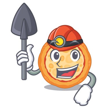 Karikatür şeklinde Madenci peynir pizza