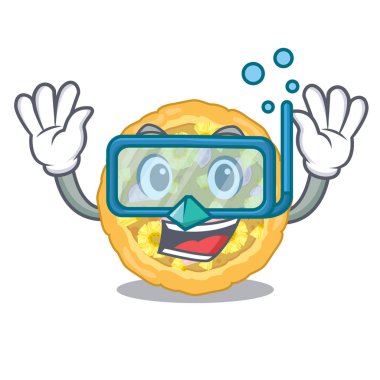 Maskot şeklinde Dalış hawaii pizza