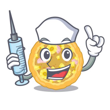 Maskot şeklinde Hemşire hawaiian pizza