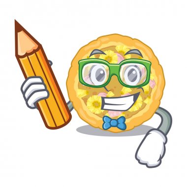 Maskot şeklinde öğrenci hawaii pizza