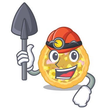 Madenci hawaiian pizza karikatür plakaları servis edilir