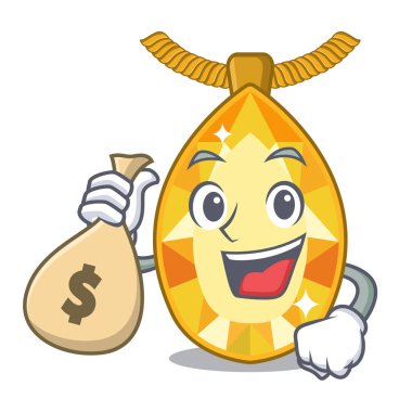 Çizgi film kutusunda para çantası topaz mücevher ile