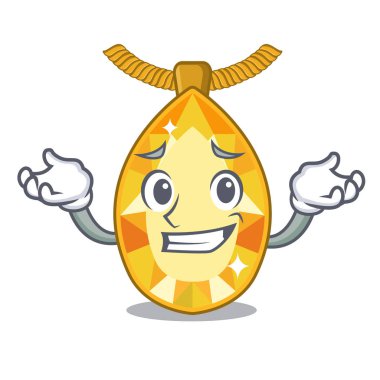 Grinning topaz takı karikatür izole