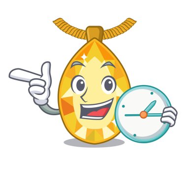 Çizgi filmde saat topaz mücevher izole