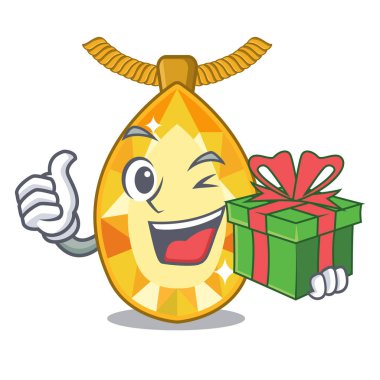 Hediye topaz mücevher ile karakter şeklinde