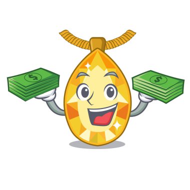 Para çantası topaz mücevher ile karakter şekli