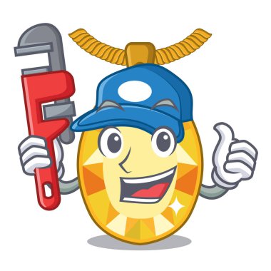 Maskot cam masa üzerinde Tesisatçı topaz takı