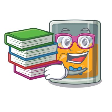 Bir maskot şeklinde kitap viski ile Öğrenci