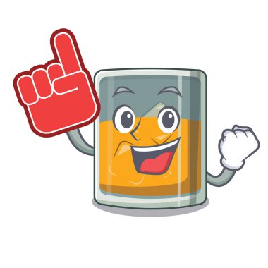 Maskot şeklinde köpük parmak viski