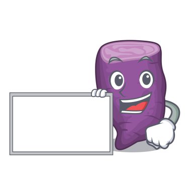 Karakterle izole edilmiş mor tatlı patatesle