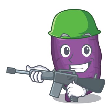 Ordu mor tatlı patates karakteri ile izole