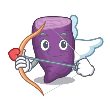 Cupid mor tatlı patates karakteri ile izole