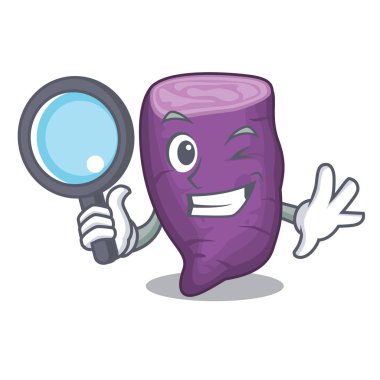 Karikatür şeklinde Dedektif mor tatlı mor