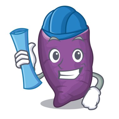 Karikatür şeklinde Mimar mor tatlı mor