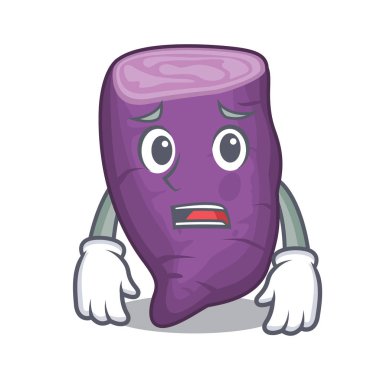 Maskot sepetinde korkmuş mor tatlı patates