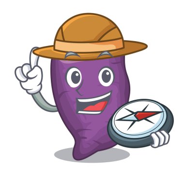 Maskot sepetikaşif mor tatlı patates