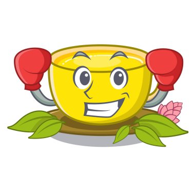 Karakter izole zerdeçal çay Boks