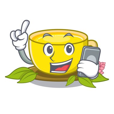 Karakterde izole edilmiş telefon zerdeçal çayı ile