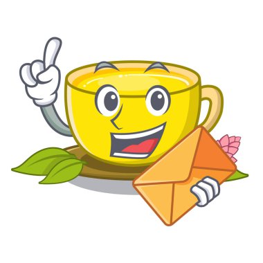 Çizgi film bardaklarında zarf çay zerdeheri ile