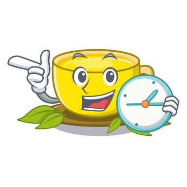 Çizgi film bardaklarında saat çayı zerdeçal ile