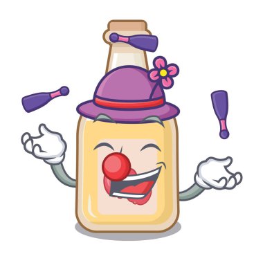 Karikatür tablo nun üstünde ki hokkabazlık şişesi elma şılığı