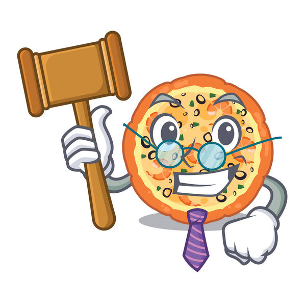 Judge seafood pizza above the cartoon board