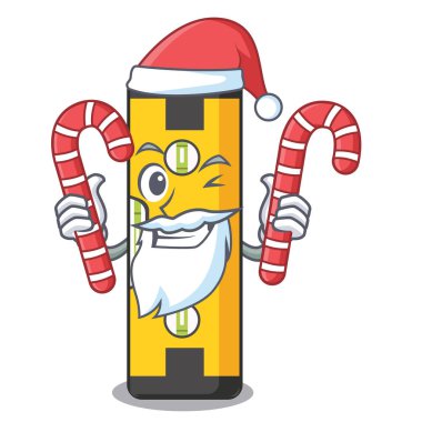 Bir karikatür çantası şeker ruhu düzeyi ile Santa