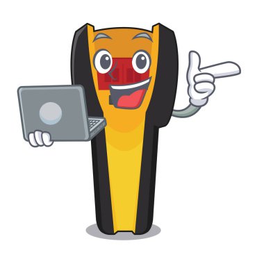 Dizüstü bilgisayar bulucu karakterle izole edilmiş