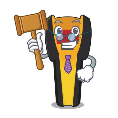 Ahşap karikatür masa üzerinde Yargıç damızlık arkadaşlar