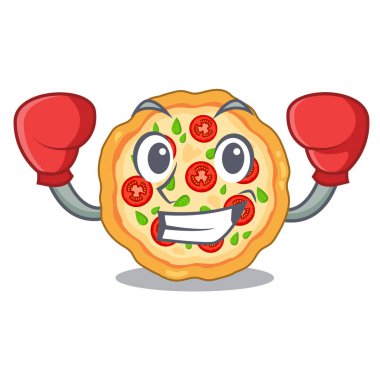 Bir karikatür fırında Boks margherita pizza