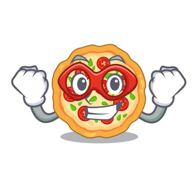 Süper kahraman margherita pizza karakter kurulu hizmet