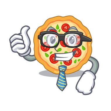 İşadamı margherita pizza karakter kurulu hizmet