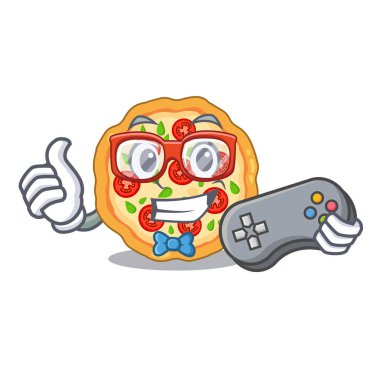 Oyun margherita pizza karikatürler ile izole