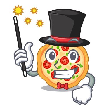 Maskot şeklinde Magician margherita pizza