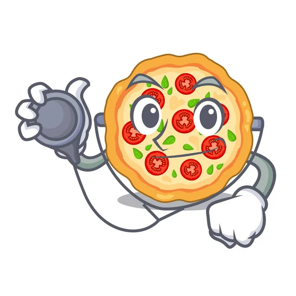 Doktor Margherita pizza v kreslené troubě — Stockový vektor