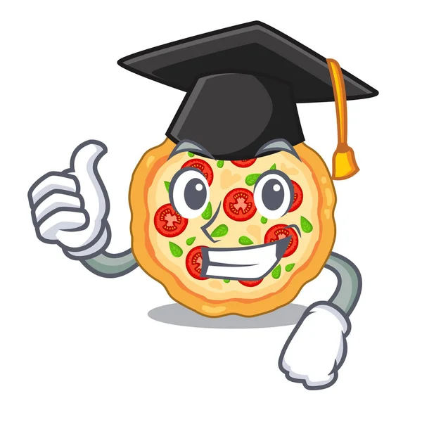 Examen Margherita pizza tjänade tecken styrelsen — Stock vektor