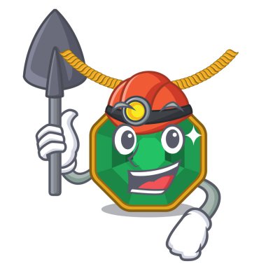 Şekil karakteri madenci peridot takı