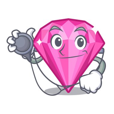 Karakter makyaj masası nın üzerinde Doktor pembe elmas