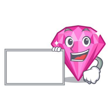 Karakter makyaj masasının üstünde pembe elmasla