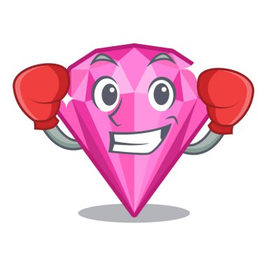 Karakter makyaj masası nın üzerinde boks pembe elmas