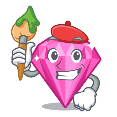 Karakter makyaj masası nın üstünde sanatçı pembe elmas