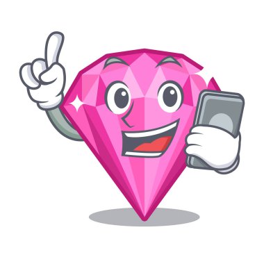 Karakter makyaj masasının üstündeki pembe elmasla