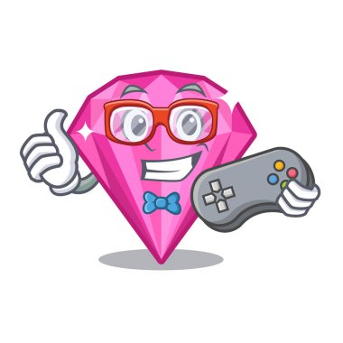 Maskot şeklinde Oyuncu pembe elmas