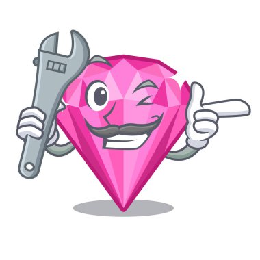 Bir karikatür kutusunda Mekanik pembe elmas