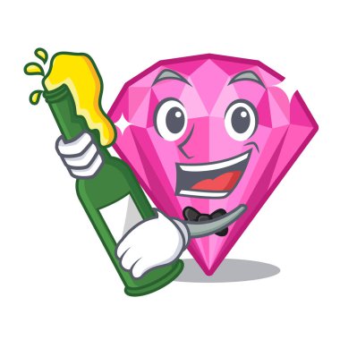 Çizgi film kutusunda bira pembe elmasla