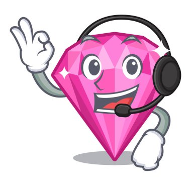 Çizgi film kutusunda pembe bir elmasla