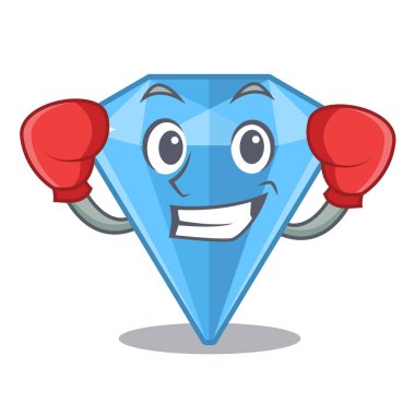 Boks safir taşlar karakter izole